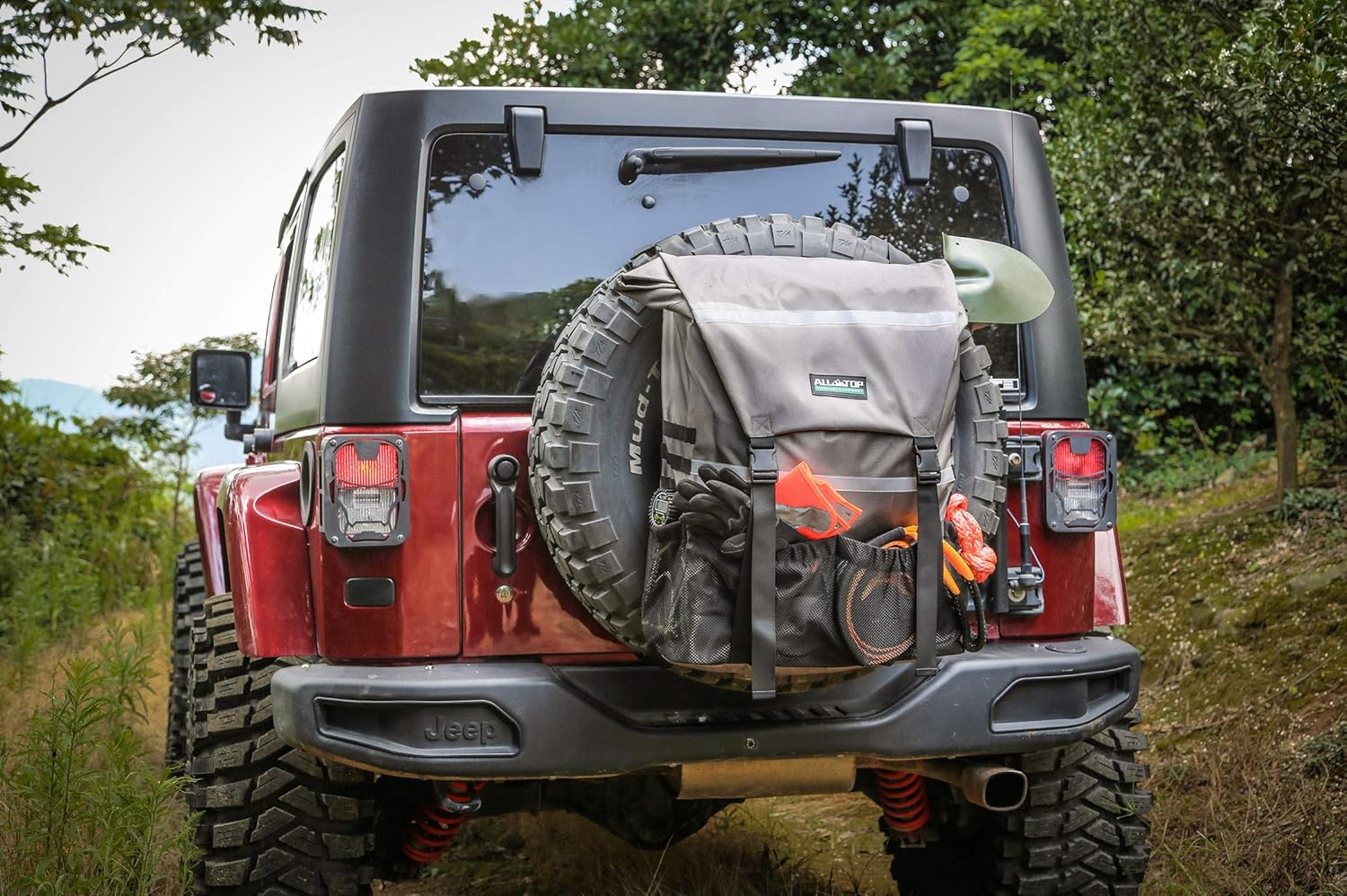 ALL-TOP Overland Series Spare Tire Trash Bag (Rhino Grey) - Tool & Gear Organizer for Outdoor Off-Road Expedition - Fit up to 40'' Tire: Automotive