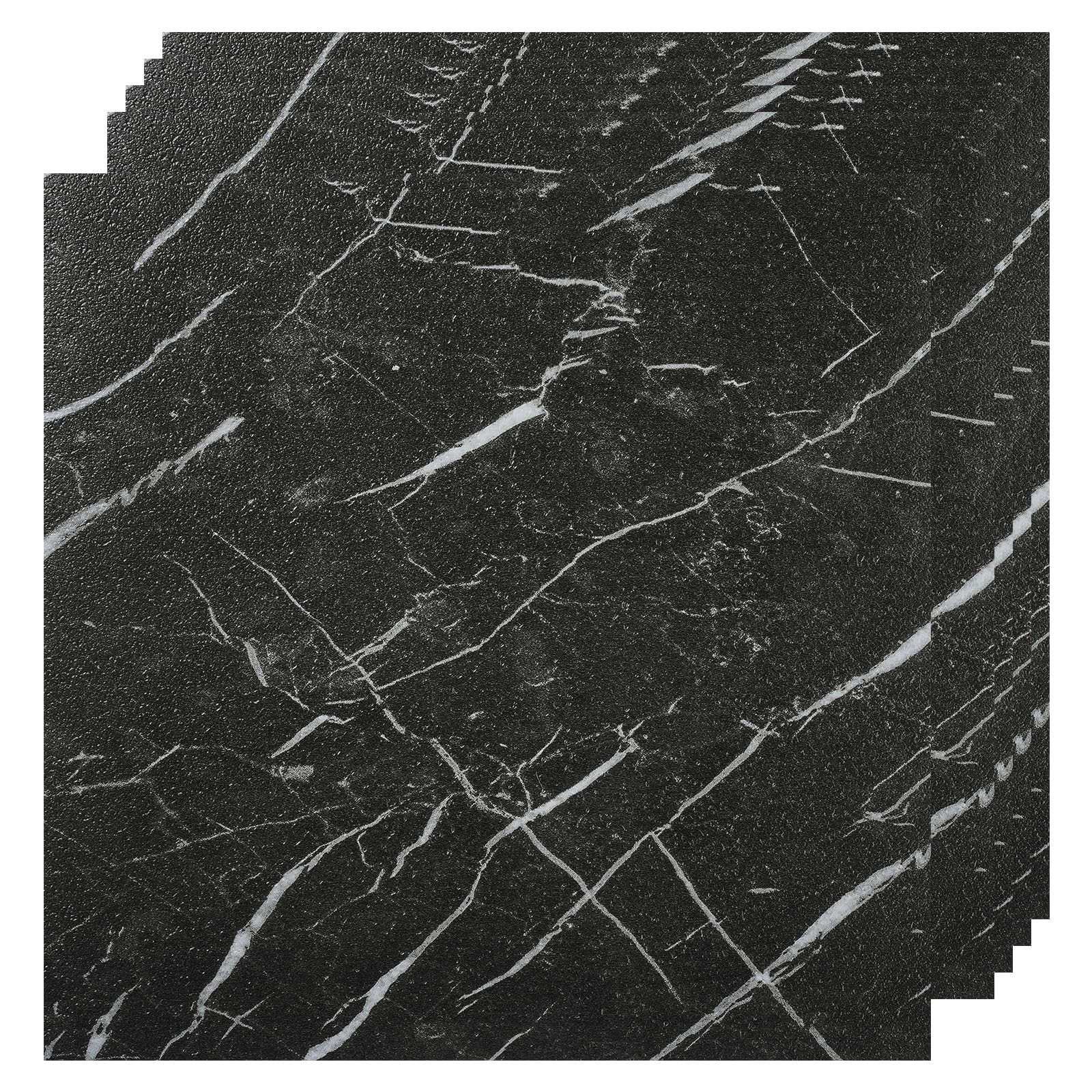 Photo 1 of VallisCo 30-Pack Peel and Stick Vinyl Floor Tiles, 12"x12" Self-Adhesive Waterproof Peel and Stick Flooring Planks DIY for Bathroom, Kitchen, Living Room, Cover 30 Sq. Ft Black