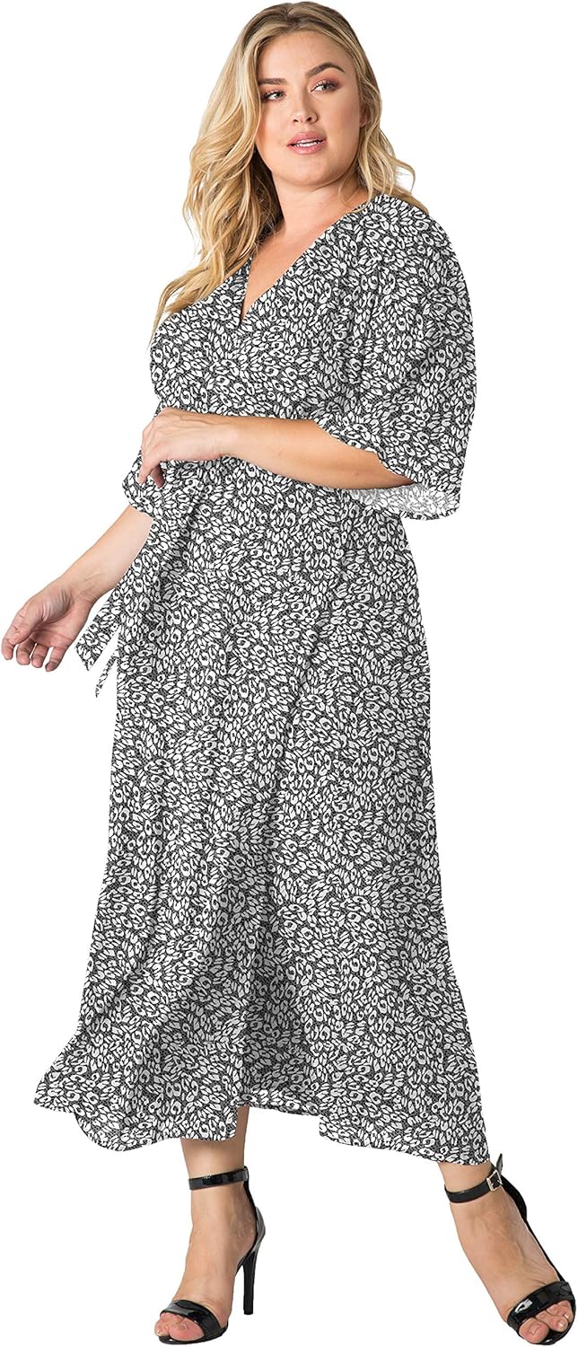 kimono wrap maxi dress