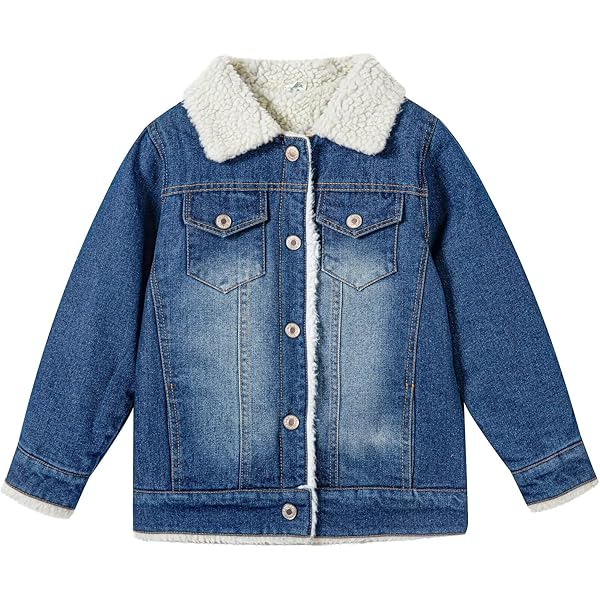 Amazon.com: BEAUDRM Boy's Denim Jacket Ripped Long Sleeve