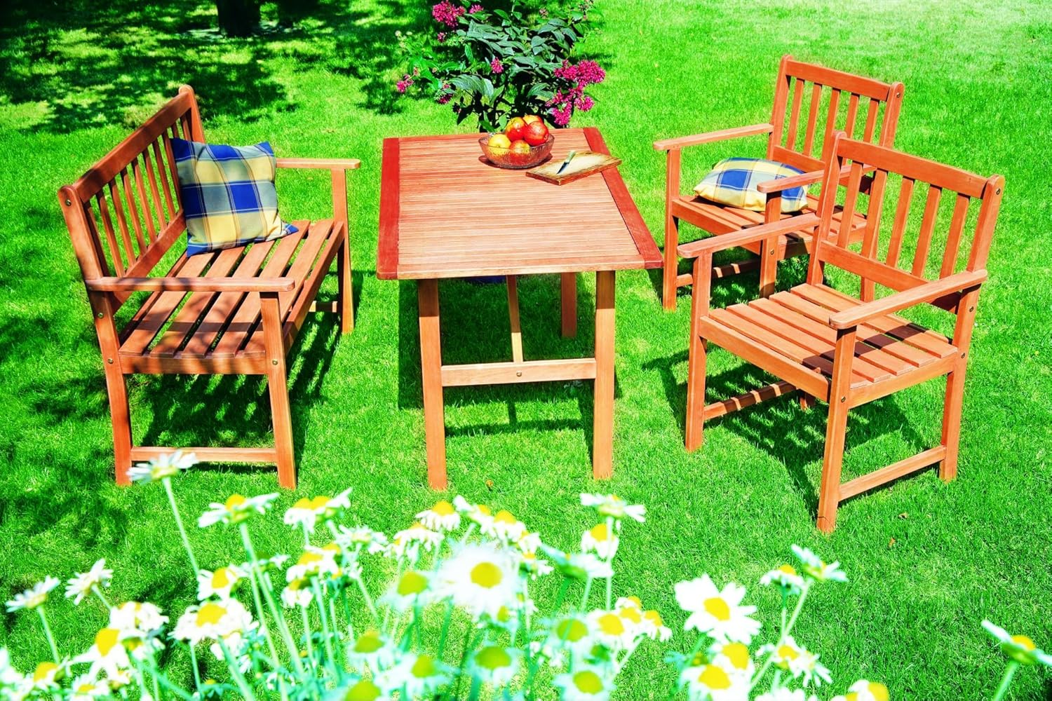 Garnitur Monza 4-teilig aus Eukalyptus - Hartholz kaufen