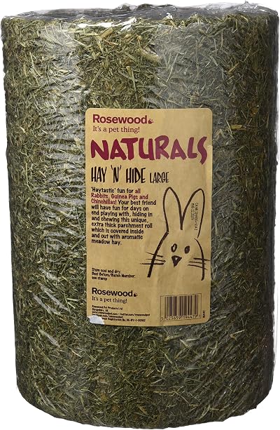 Rosewood Hay n Hide Roll Small Animal Tunnel Large 30cm x 21cm