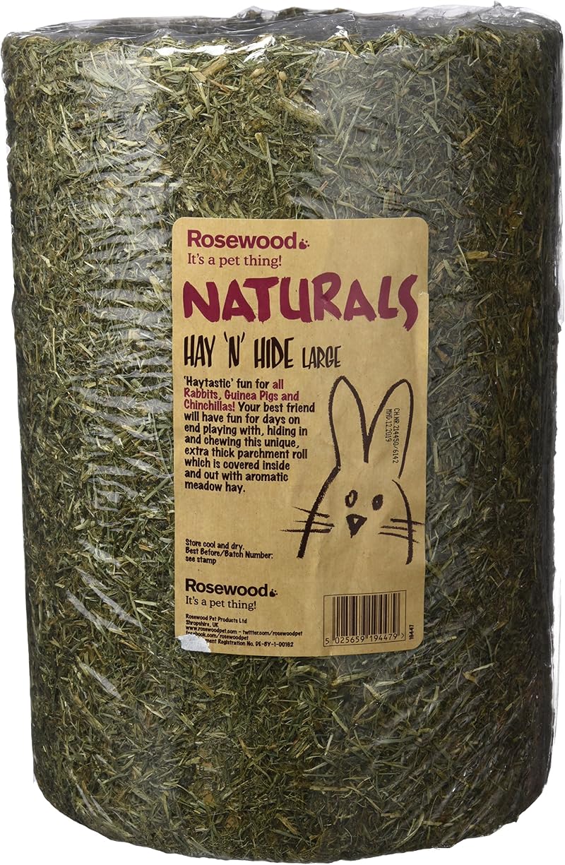 Rosewood Hay n Hide Roll Small Animal Tunnel Large 30cm x 21cm