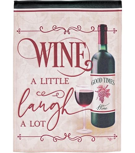 HGOD DESIGNS Gartenflagge Mit Weinzitat – „I Make Wine Welcome“ 30,5x45,7 Cm