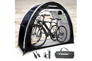 Himiway Bike Storage Shed Tent with Double Doors for 2 Bikes PU4000 Silver Coated Waterproof Anti-Dust 210D Oxford Fabric Portable Foldable Outdoor Bicycle Cover Shelter Carry Bag for Home Garden