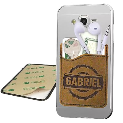 Personalized Stick on Cell Phone Wallet Card Holder - Custom Engraved and Monogrammed for Free