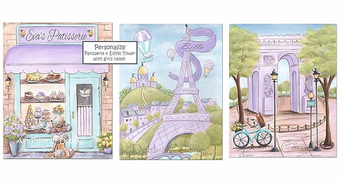 Amazon Com Paris Bedroom Decor Purple Teal Travel Themed