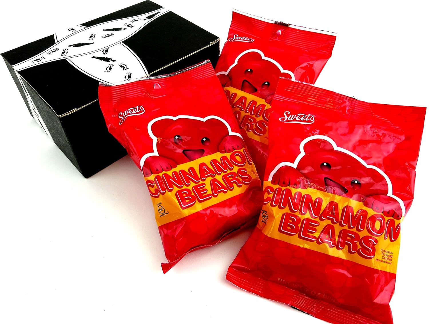 Sweet's Cinnamon Bears, 7 oz Bags in a Gift Box (Pack of 3