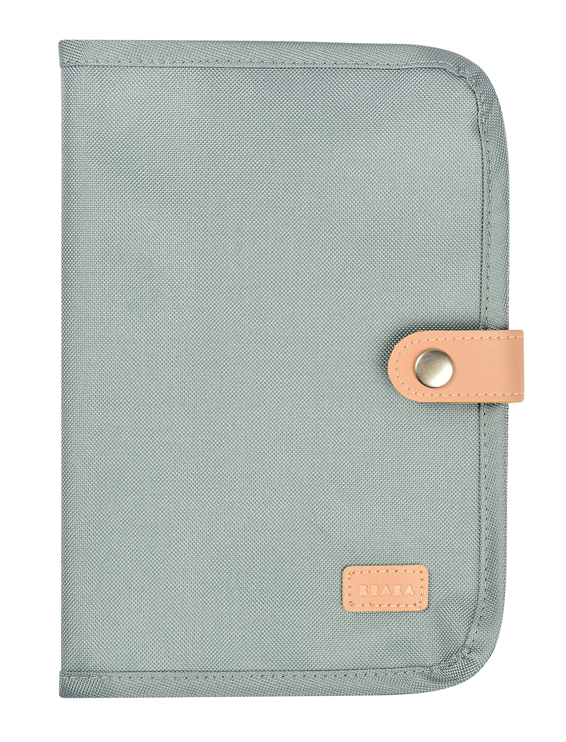 Béaba Health Book Cover, Geneva, 2 Inside Pockets, Press Stud, Waterproof Fabric, sage Green — image 1