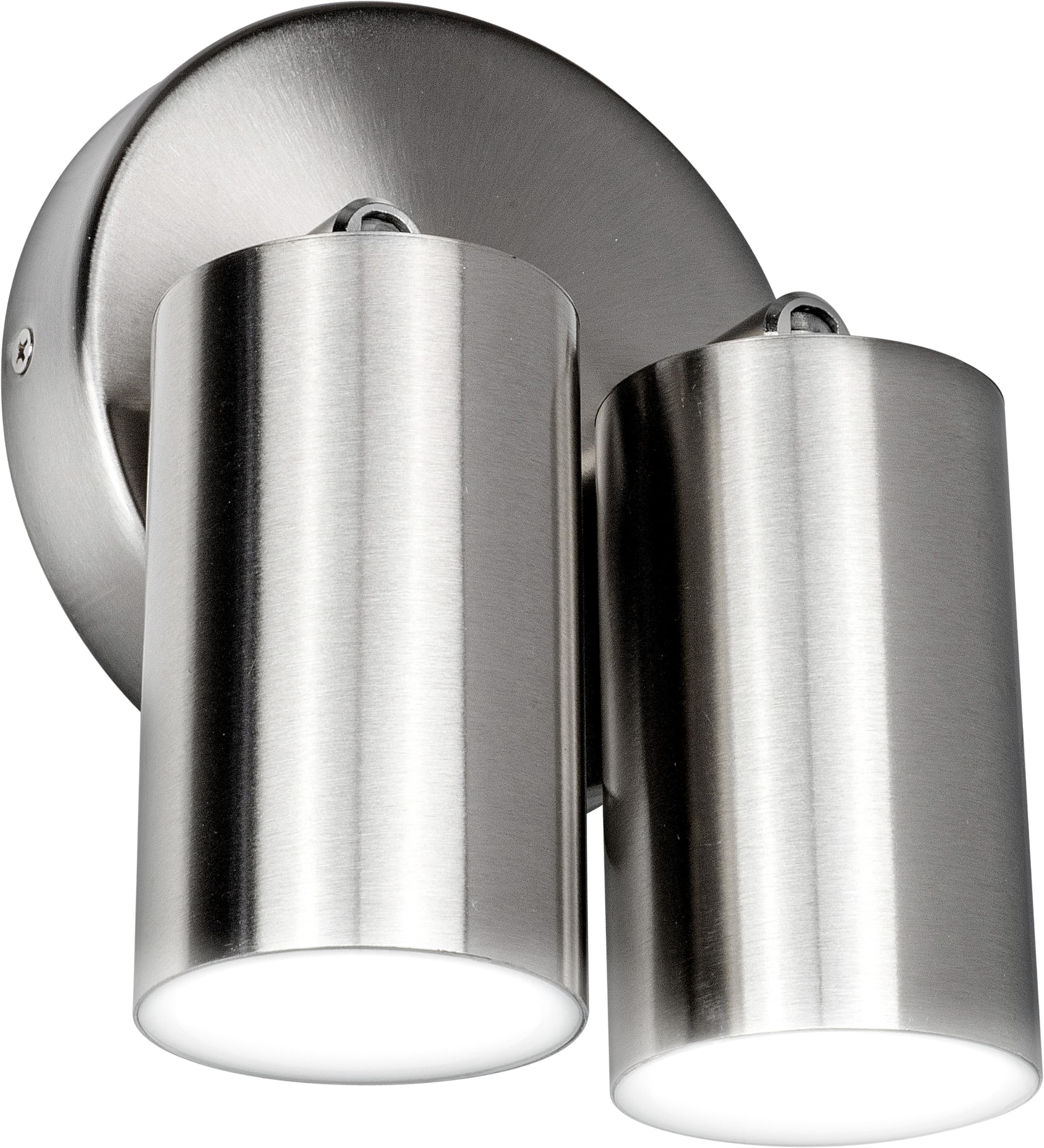 Stainless Steel Led Twin Head Adjustable Wall Light 500Lm 8W 3000K