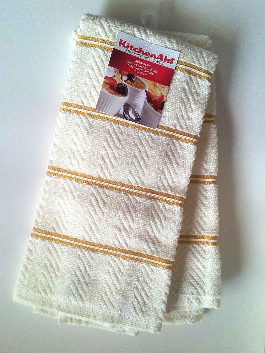 KitchenAid 2 Pack Kitchen Towels, Goldenrod Home & Kitchen
