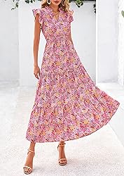 PRETTYGARDEN Women's 2025 Summer Floral Midi Dress