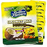 Caribbean Instant Coconut Milk Powder | Organic | Non GMO | Adds Rich Coconut Flavour To Your Desserts And Curry Dishes |10-pack (10 x 50g)