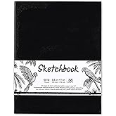 Sketchbook - Hardcover Sketch Pad, 8.5" x 11", Durable Sketch Book for Professional Adults, Artists and Amateurs, 68 lb/110 GSM, 58 Sheets, Use with Pens, Pencils, Sketching Stick