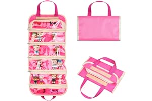 Eco-Fused Fold Out Toy Organizer Storage Bag - Big Pockets - Great to Store and Display Accessories, Small Toy Figures, Cars and Collectibles