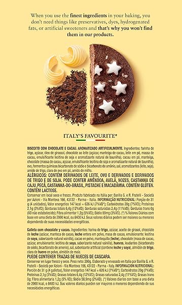 MULINO BIANCO CHOCOLATE STAR COOKIES PACK OF 1 (7.05 OUNCE) BAG