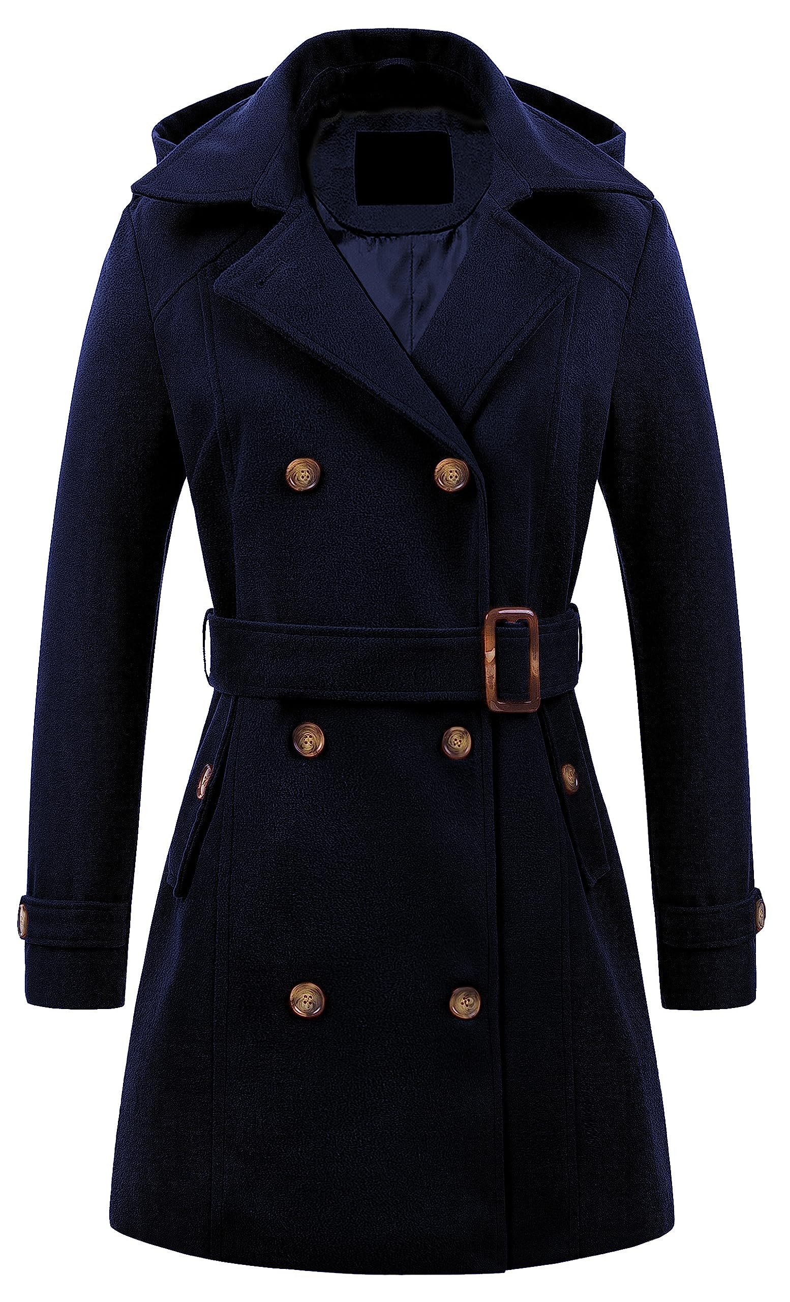Chrisuno Peacoat Women Womens Double Breasted Pea