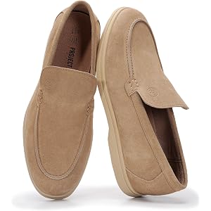 Project Cloud Mens Venetian Loafers for Men, 100% Genuine Leather(Mark) | Memory Foam Insole Non Slip Moccasins Casual Shoes