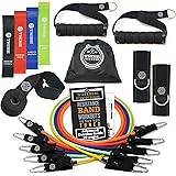 TRIBE Resistance Bands Set with Loop Bands I Bands for Men&Women with Workout Bands, Loop Bands, Handles, Door Anchor, Ankle 