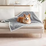 LE SURE Washable Dog Blanket Sherpa 100x120cm Waterproof Grey view 4