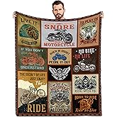 Motorcycle Gifts for Men, Motorcycle Blanket for Men, Valentines Day/Birthday Gift for Husband Boyfriend, Gifts for Motorcycles Riders Lovers, Motorcycles Decor, Cozy Vintage Throw Blanket 60" X 50"