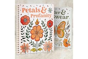 Beautiful Coloring Book Set of 2 for Adult Relaxation - Funny Coloring Books with Floral Designs for a lot of Laughs - The Pe