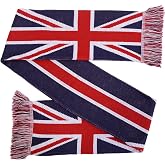 Euroscarves UK Union Jack United Kingdom Flag Knit Scarf
