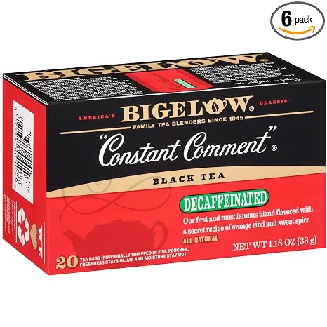 Bigelow Black tea decaffeinated constant comment - 20ct (072310041073)