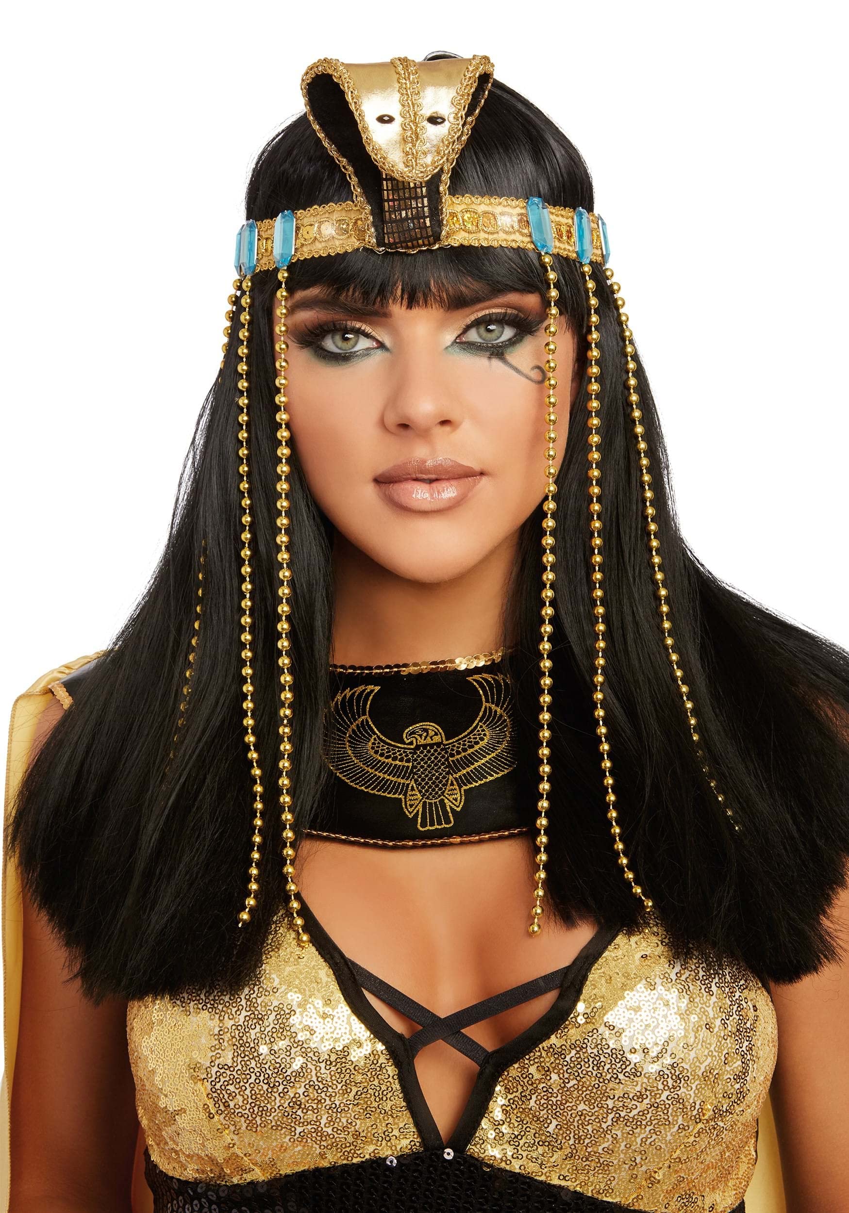 Dreamgirl Women's Cleopatra Headpiece Fancy Dress, Multicolour (Multicoloured 001), (Size:One Size)