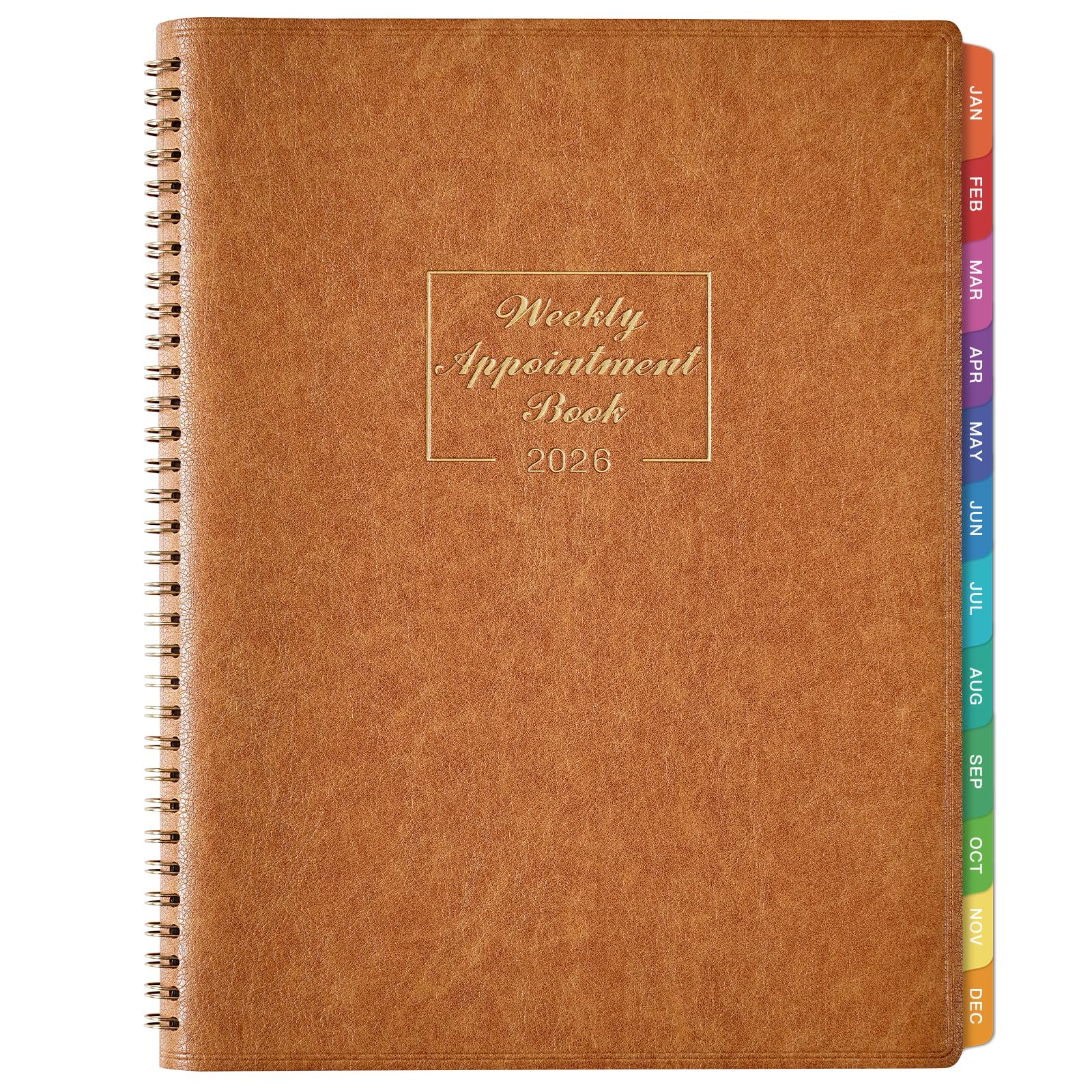 Photo 1 of 2026 Weekly Appointment Book - JAN. 2026 - Dec. 2026, Daily Hourly Planner 2025, 8.5" x 11", 15-Minute Interval, 12 Monthly Tabs, Flexible Soft Cover