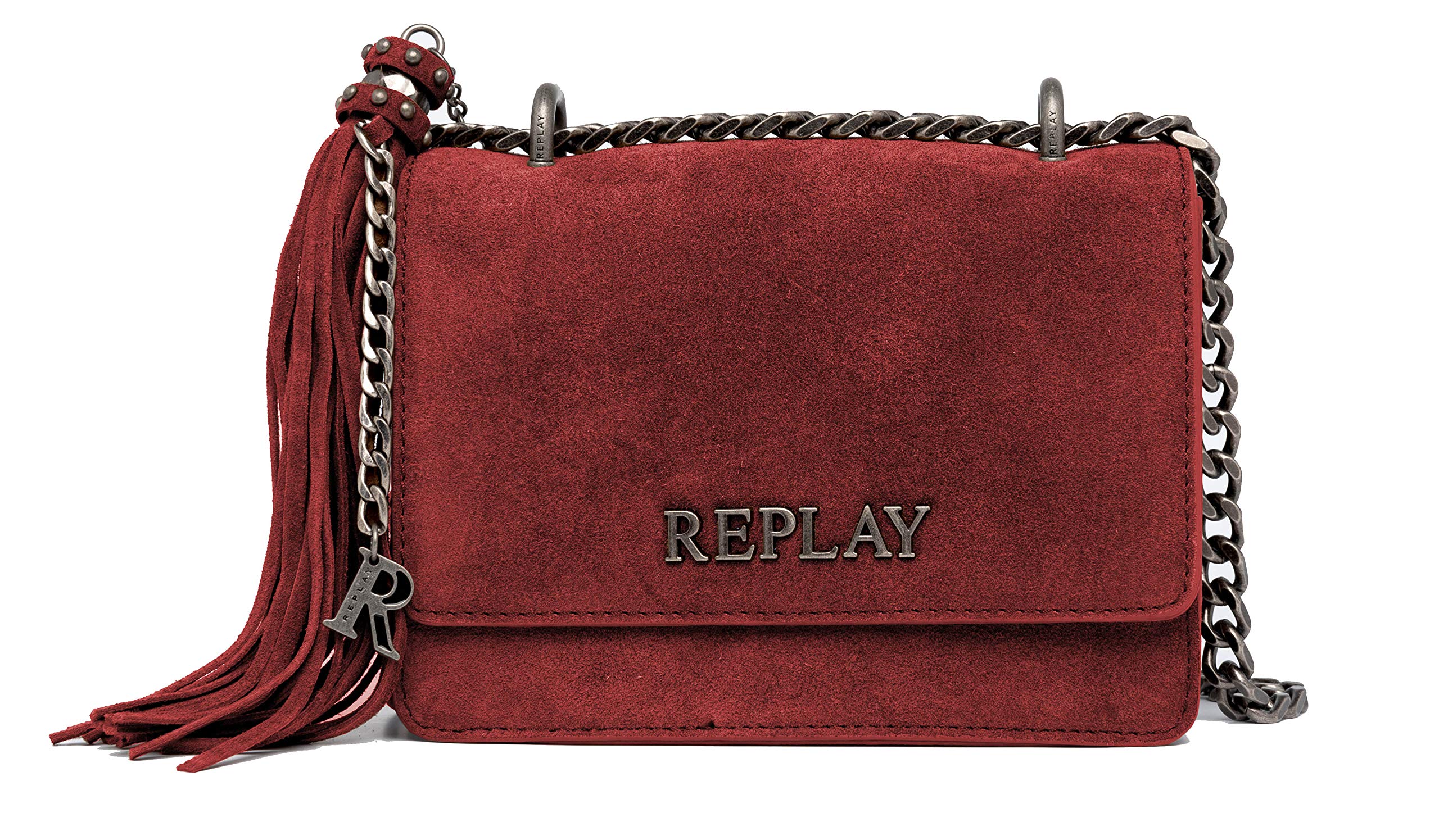 REPLAY Women's Fw3001 Shoulder Bag, 260 Blood Red, UNIC