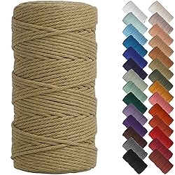 NOANTA Khaki Macrame Cord 3mm x 220yards, Colored