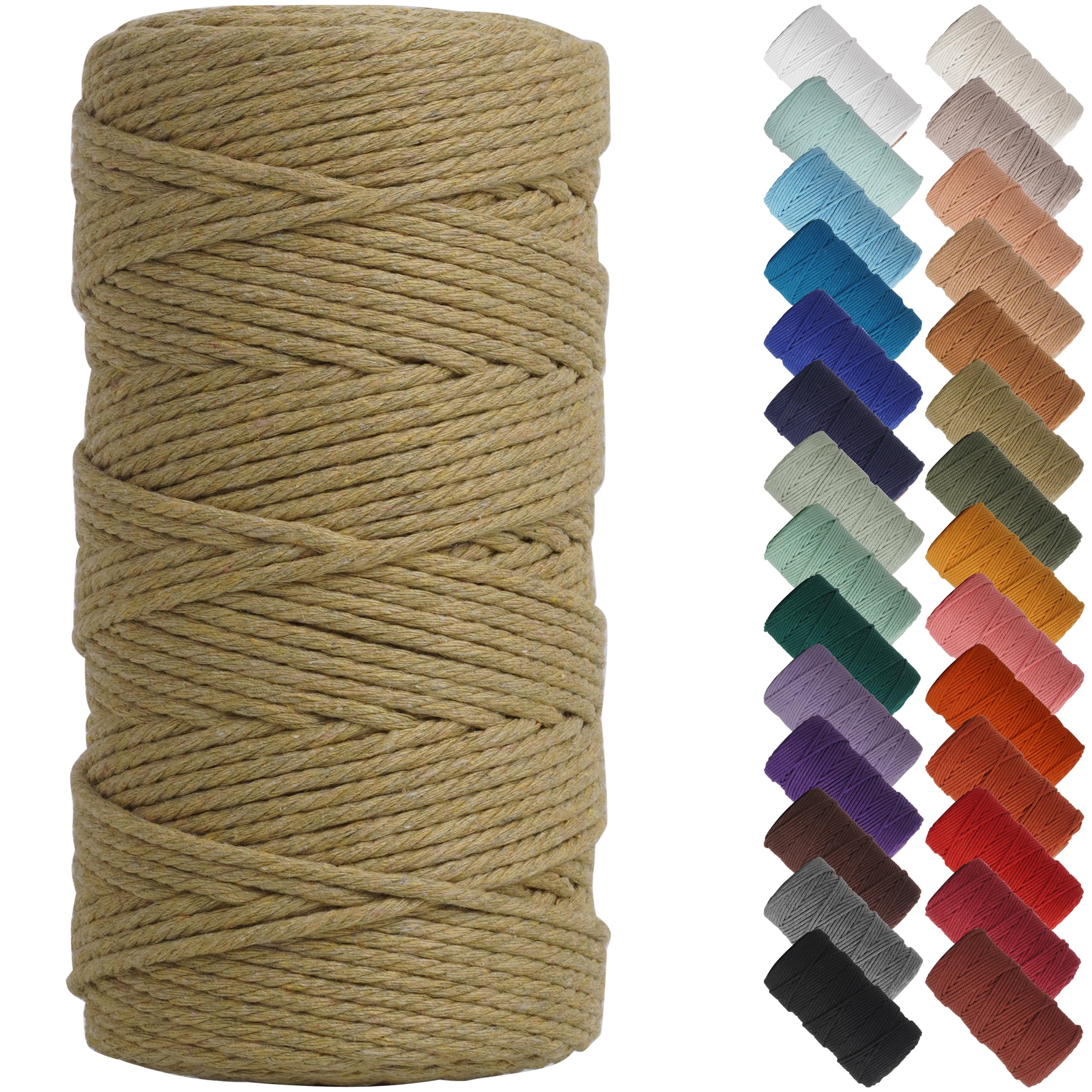 NOANTA Khaki Macrame Cord 3mm x 220yards, Colored
