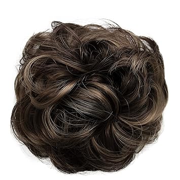 Prettyshop Haarteil Haargummi Hochsteckfrisuren Brautfrisuren Voluminos Gelockt Unordentlich Dutt Braun Mix G34a Amazon De Beauty