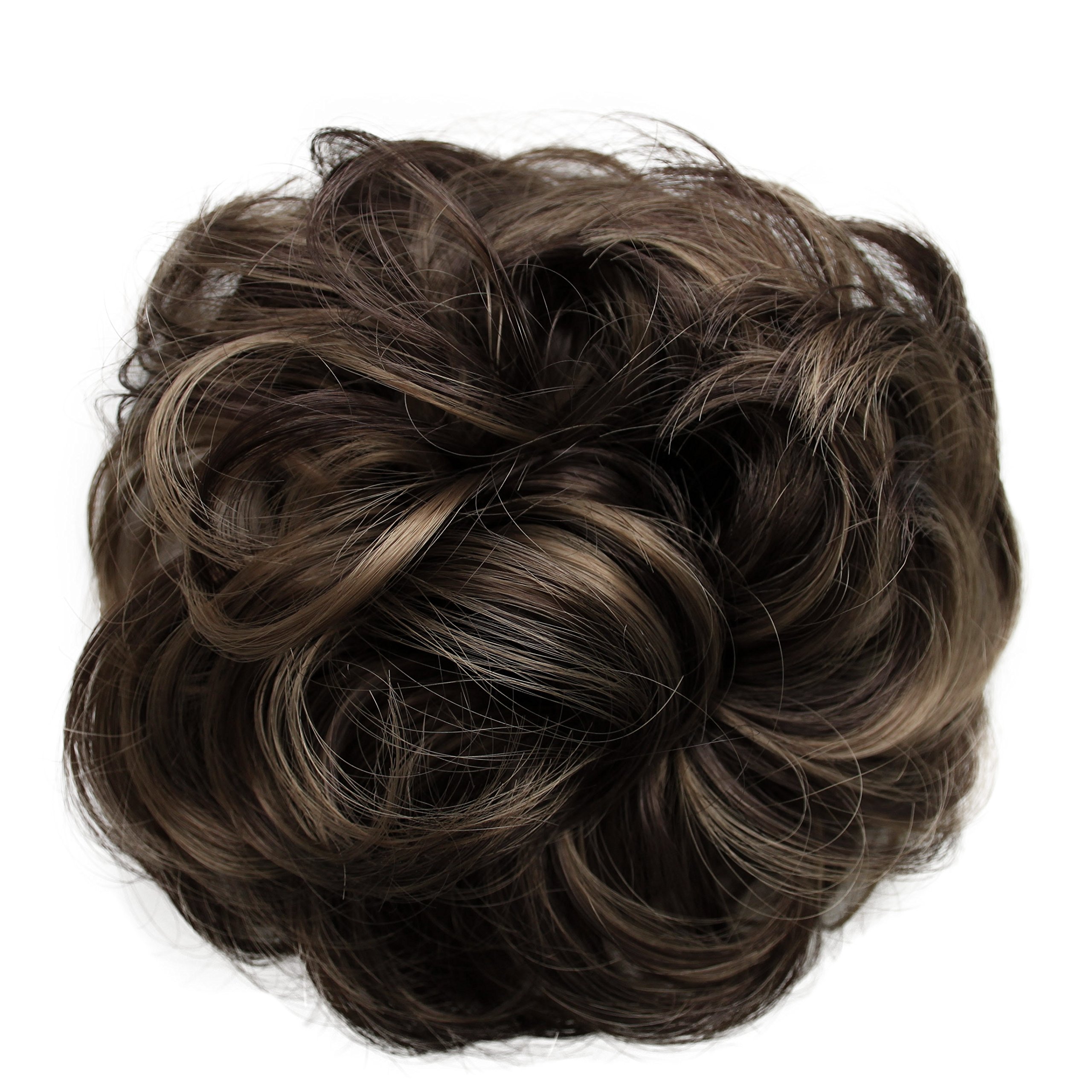 CAISHA Messy Scrunchie Bun Voluminous Wavy Hairpiece Heat-resistant Synthetic Fibres Brown Mix G34A