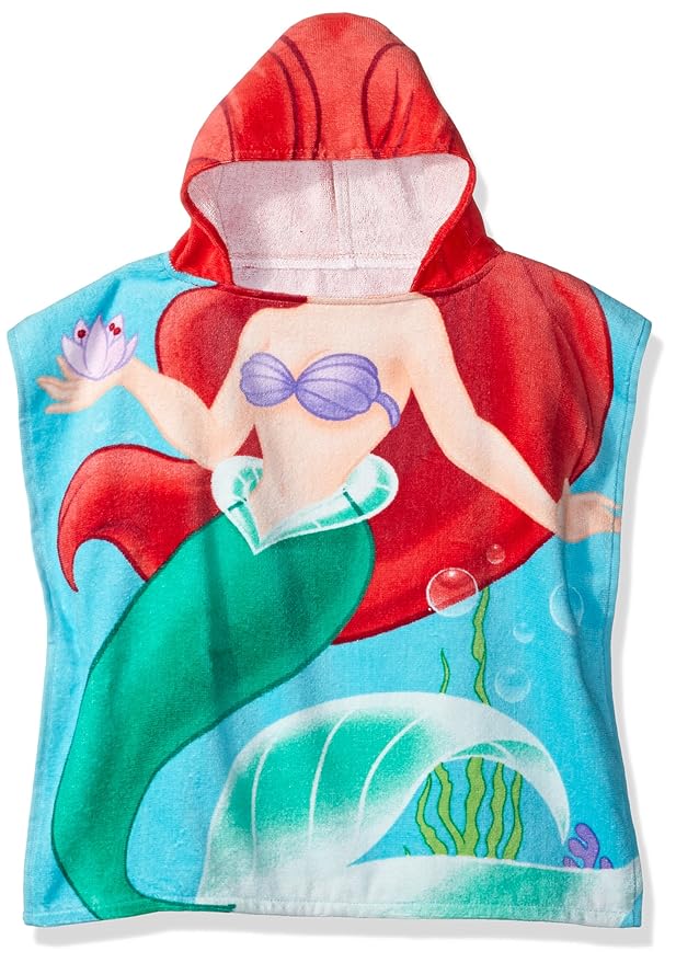 Disney Little Mermaid Ariel Cotton Hooded Towel Amazon.co.uk Kitchen