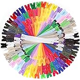 YAKA 80pcs 7 Inches 9 Inches 12 Inches 16 Inches Mixed Nylon Coil Zippers Colorful Sewing Zippers for Tailor Sewing Crafts, 20 Colors