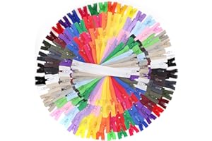 YAKA 80pcs 7 Inches 9 Inches 12 Inches 16 Inches Mixed Nylon Coil Zippers Colorful Sewing Zippers for Tailor Sewing Crafts, 20 Colors