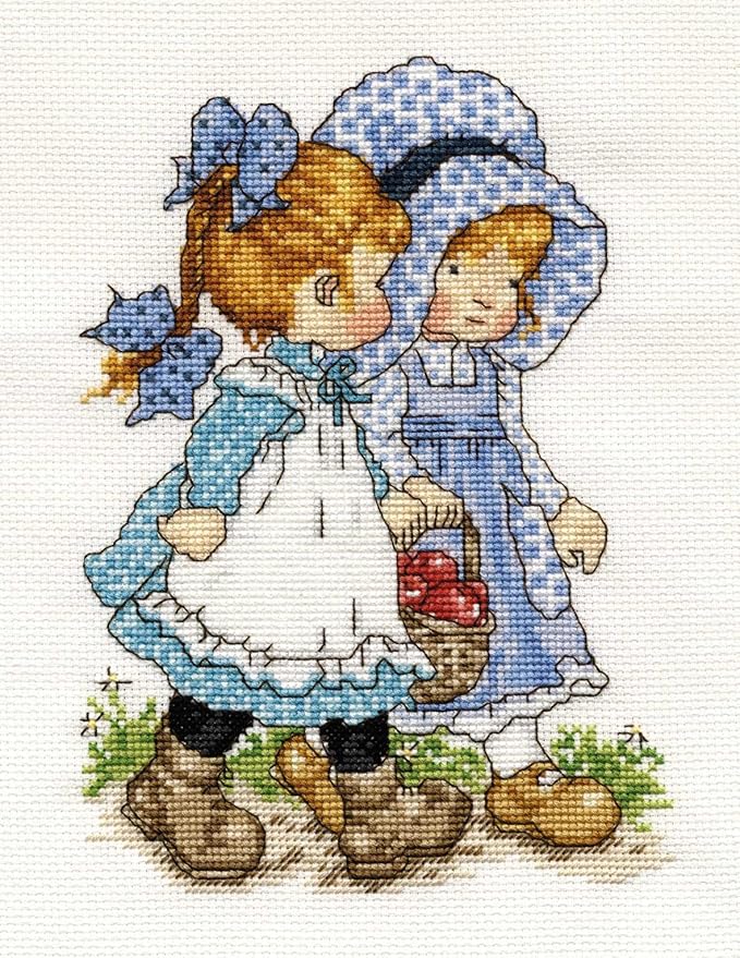 DMC Cross Stitch Kit Sarah Kay Good Friends Amazon.co.uk Kitchen
