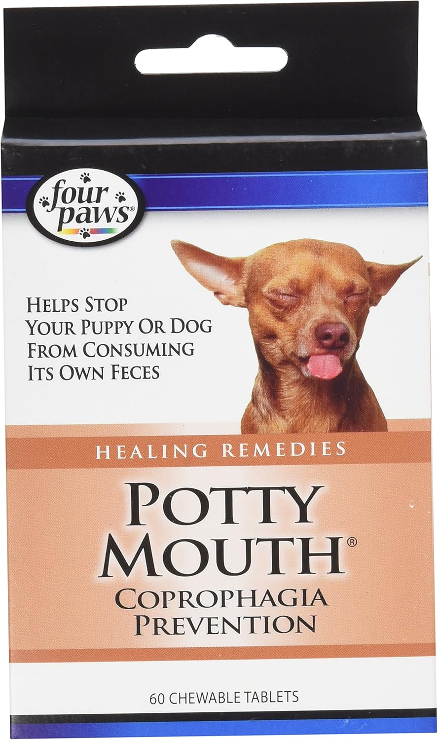 Potty Coprophagia Paws Tablets Four Dog Mouth Chewable Prevention Dog Tablets Four Potty Mouth Paws Prevention Chewable Coprophagia