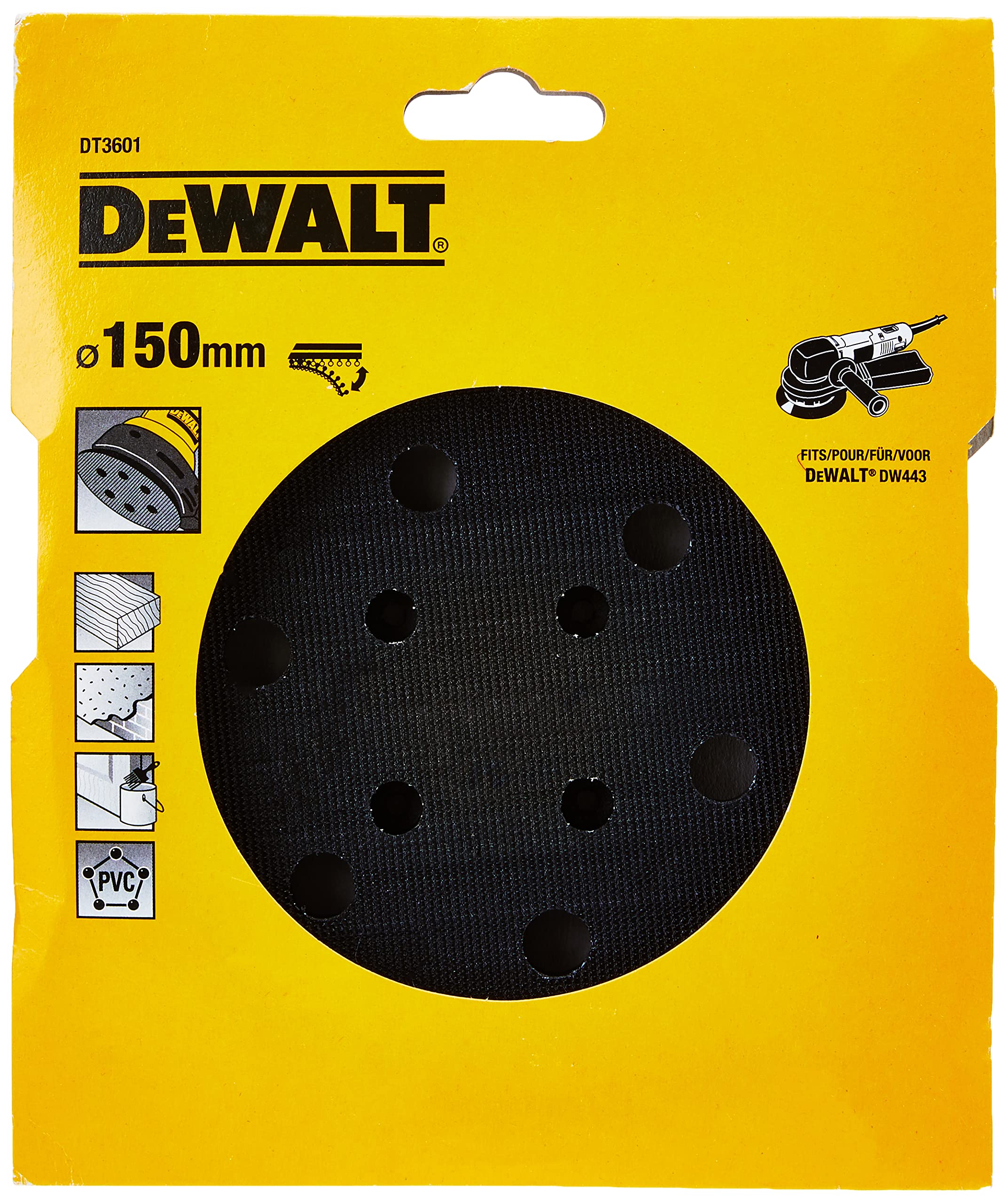 Dewalt DT3601QZ 150 mm Backing Pad for DW443 Sander