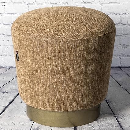 Decostyle PU Foam Frustum Pouffe/Ottoman with PU Painted Legs
