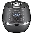 CUCKOO CRP-DHSR0609FD 6-Cup (Uncooked) / 12-Cup (Cooked) Induction Heating Pressure Rice Cooker with Nonstick Inner Pot, 21 Menu Modes, Fuzzy Logic Tech, 3 Voice Guide, Auto Clean (Dark Grey)