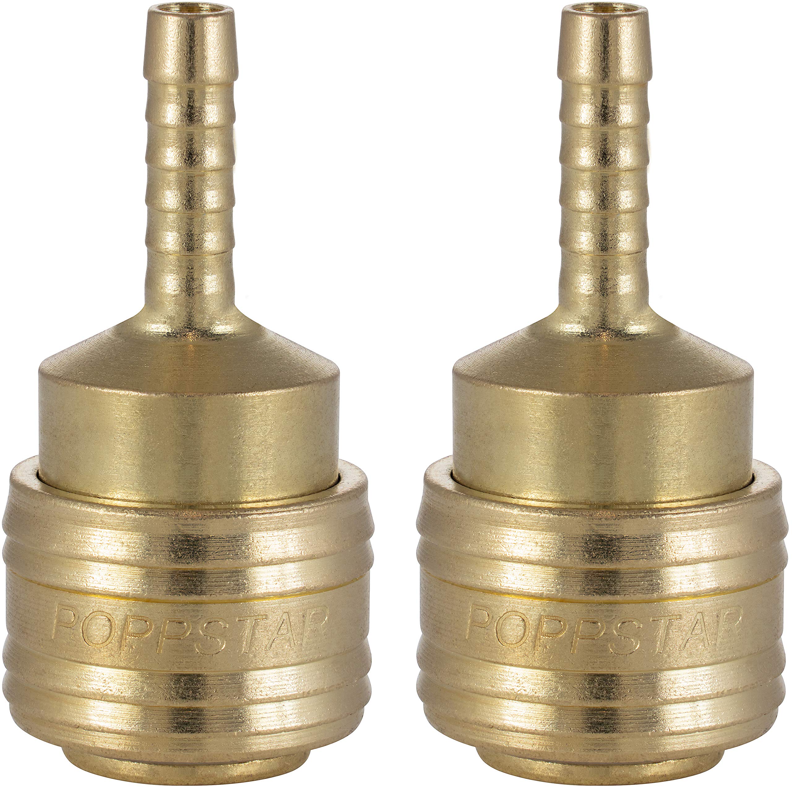 Poppstar 2X Quick Coupling Compressed Air NW 7.2 mm with Hose Nozzle LW 6 for Compressed Air Fittings