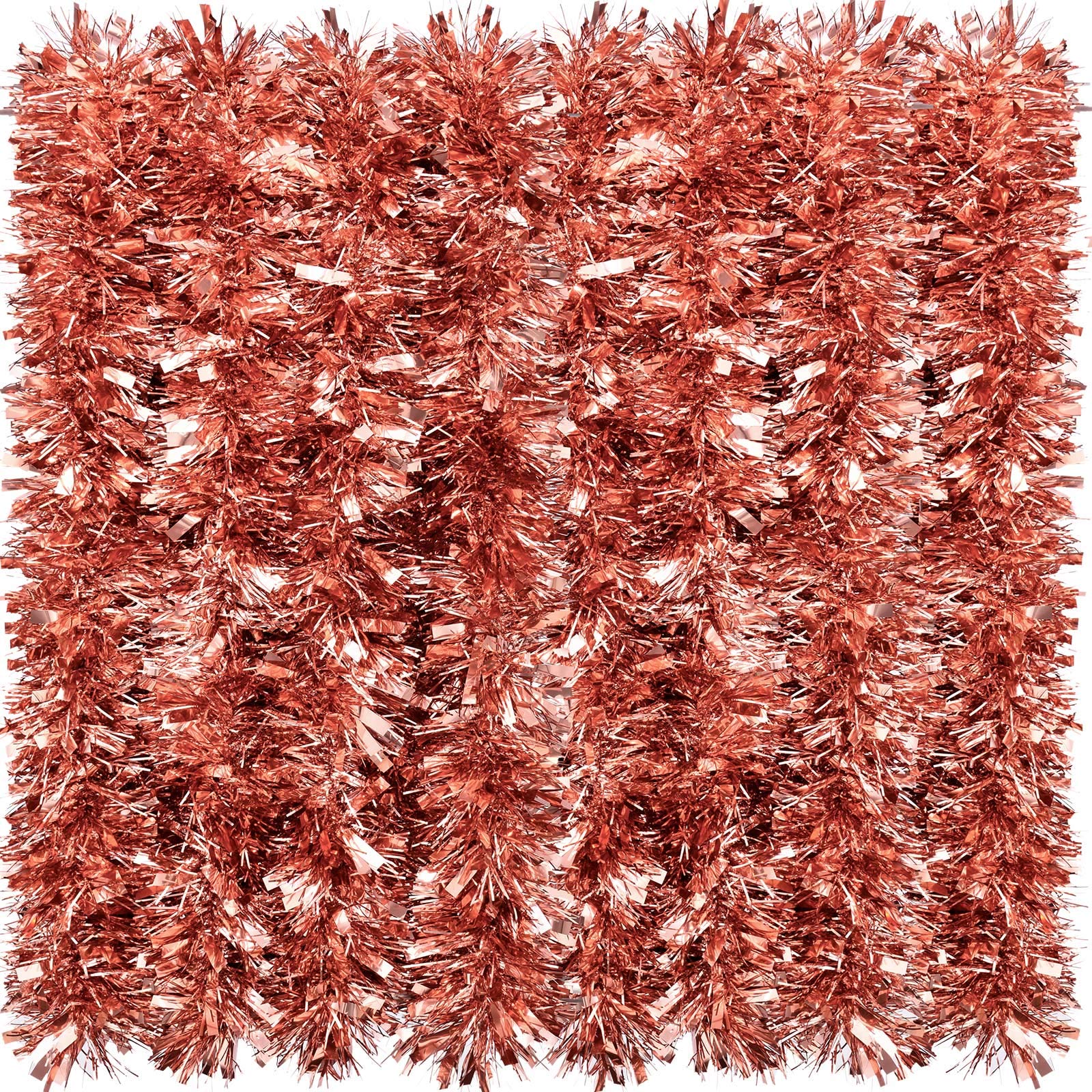 EBOOT 39.4 Feet Shiny Metallic Christmas Tinsel Garland - Rose Gold