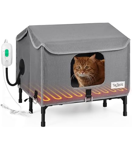 Indestructible Heated Cat House For Outside, Large