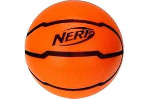 Nerf Quietcourt Silent Foam Basketball - Mini or Official Size Silent Dribbling Foam Basketball - Never Goes Flat - 7" or 29.5" - Orange