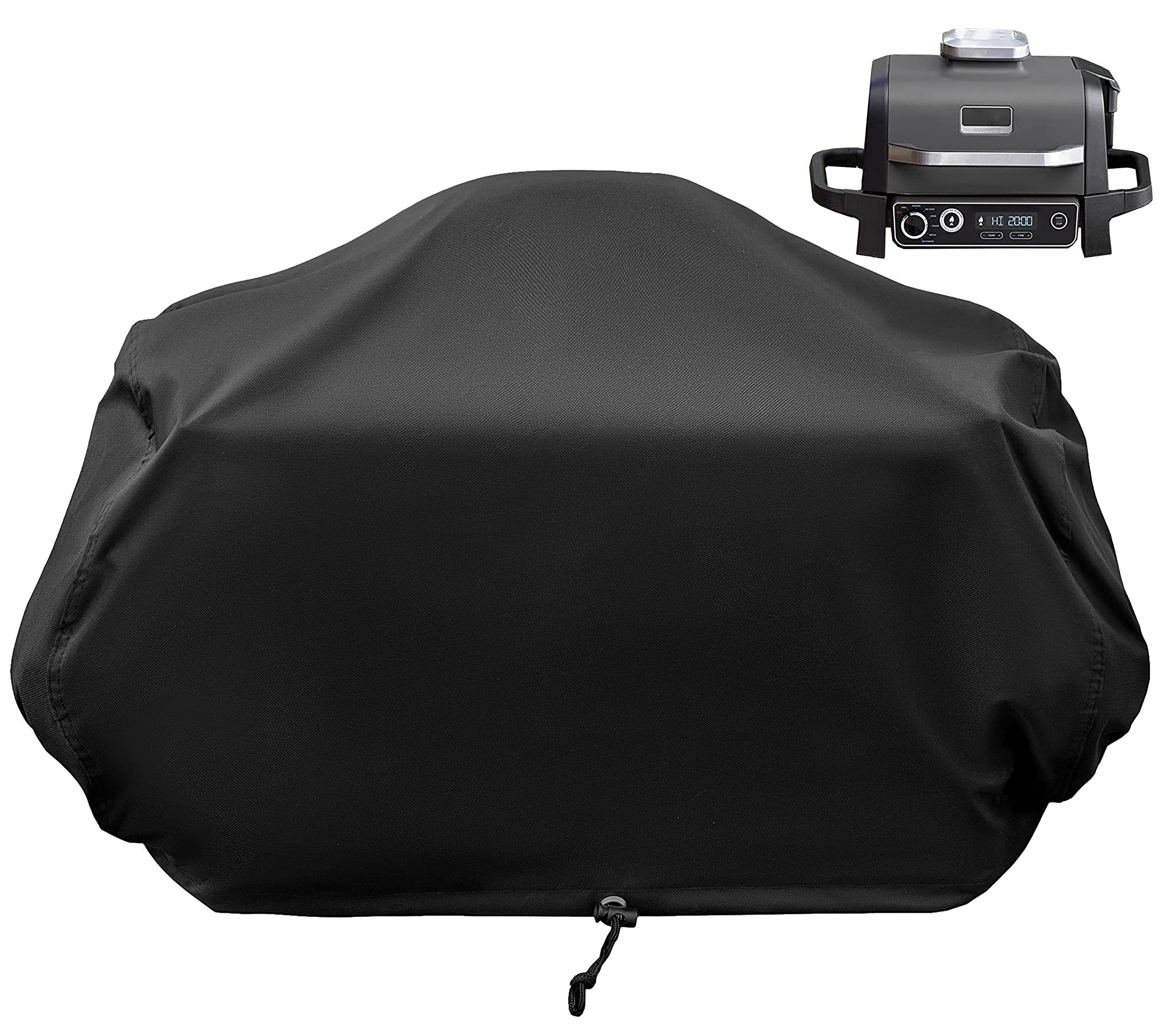 Amerbro Cover for Ninja Woodfire Outdoor Grill - Waterproof Grill Cover for Ninja OG701 & OG751 Grill Smoker - Anti-Fade & UV Resistant, Heavy Duty 600D Oxford Fabric - 19" x 24" x 13"