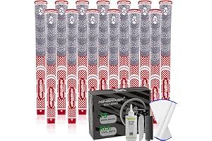 KINGRASP Premium Rubber Golf Grips 13 Pack, Anti-Slip，Super Stability,Cord Rubber, Golf Club Grips,Standard/MidSize/Oversize,13 Grips with All Kits