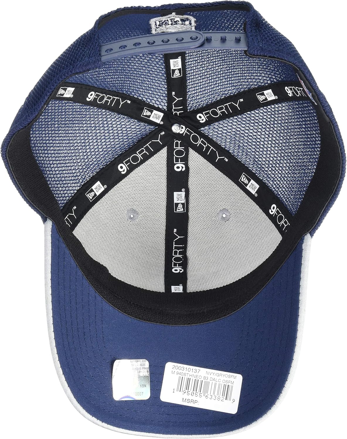NFL Dallas Cowboys Mens New Era 2020 Neo B3 940 Stretch Snap Hat, Navy/Gray, OSFM : Clothing